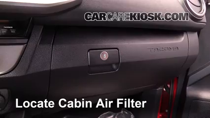 2016 Toyota Tacoma SR5 3.5L V6 Crew Cab Pickup Filtre à air (intérieur) Changement